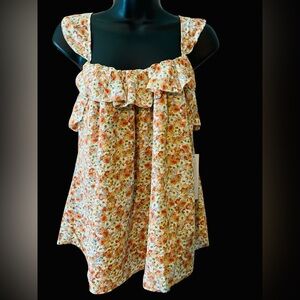 Bishop & Young Romance Cami top | Bohemian ruffle top Adj. straps NWT size M
